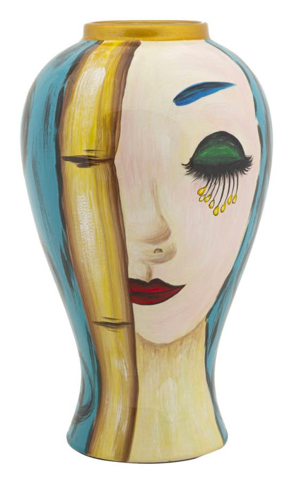 Artistic Face Ceramic Vase Ø 21x34 cm