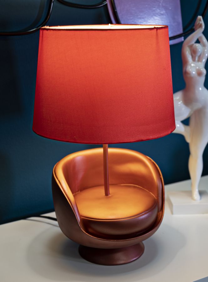 Lampada da Tavolo Retro Rossa Ø 26x43 cm