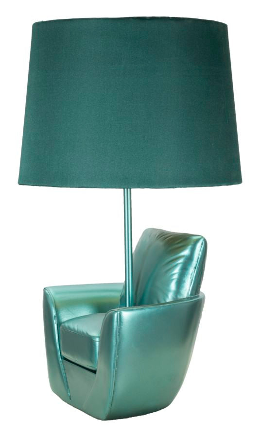 Vintage Nachttischlampe Türkis Ø 26x43 cm