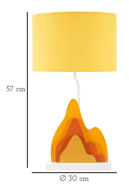 Tischleuchte Design Flamme -a- 30x57 cm