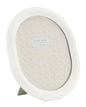 Elegant Oval Photo Frame for 20x25 cm Pictures - Modern Design in White Resin
