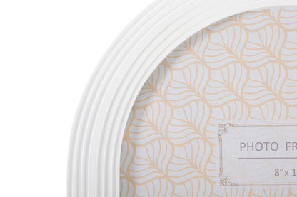 Cornice Ovale Elegante per Foto 20x25 cm - Design Moderno in Resina Bianca
