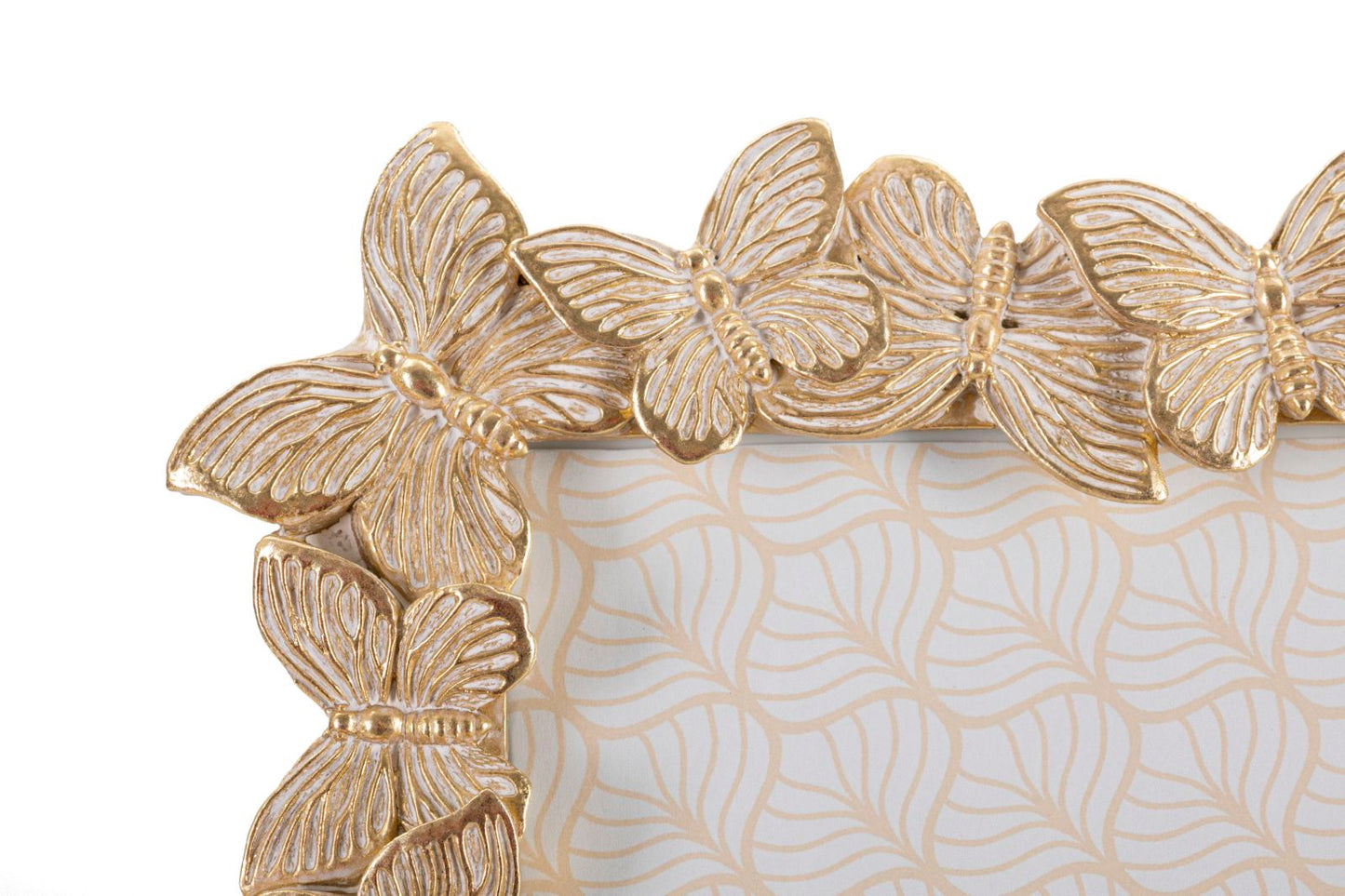Dekorativer Rahmen Schmetterlinge Gold 27,5x2,6x32,5 cm (innen 20x25 cm)