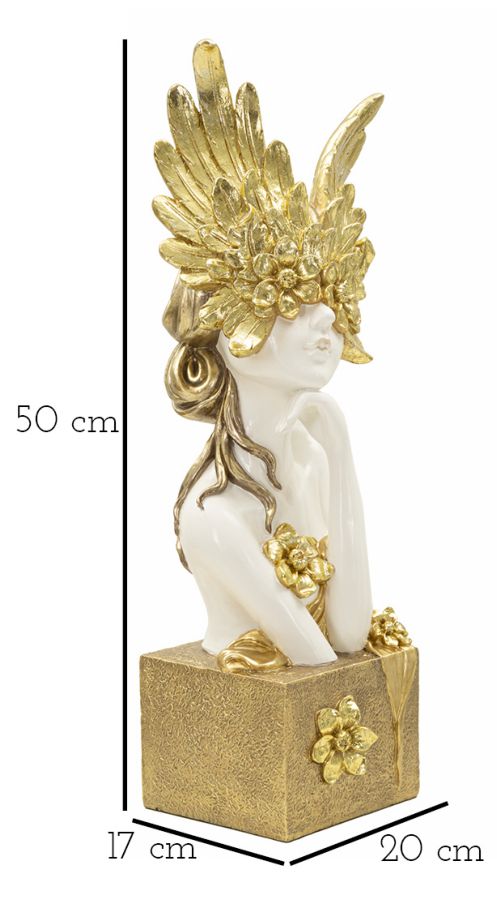 Büste Minerva Elegant 20x17x50 cm