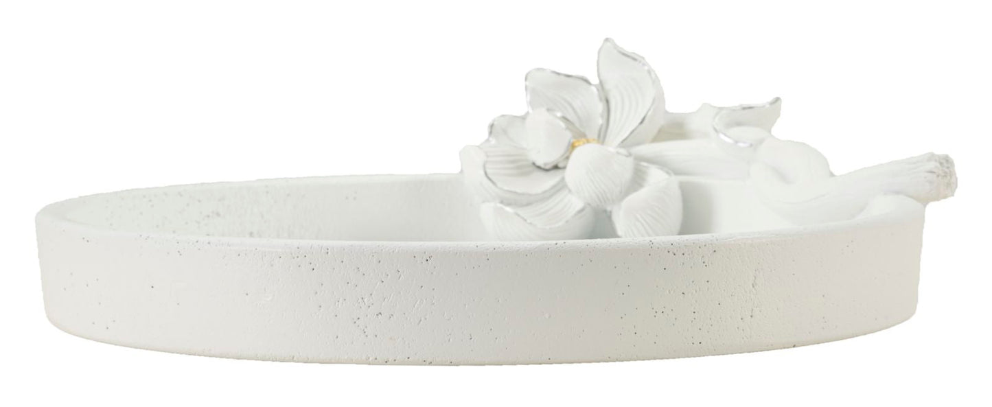 Tablett S/Leertuch Magnolia 24x21x6 cm