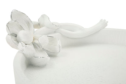 Tablett S/Leertuch Magnolia 24x21x6 cm