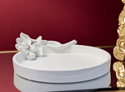Tablett S/Leertuch Magnolia 24x21x6 cm