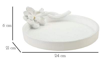 Tablett S/Leertuch Magnolia 24x21x6 cm