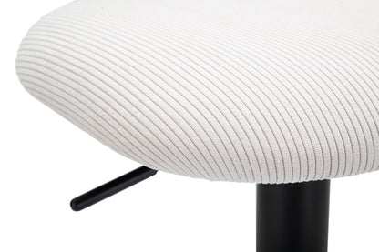 Sgabello Bar Rotondo Girevole Bianco Retrò 41x47,5x85-106,5 (seduta cm 61-83)