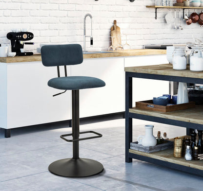 Verstellbarer Barhocker Navy im Retro-Stil 41x47,5x85-106,5 cm (Sitzhöhe 61-83 cm)