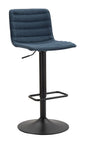 Tall Navy Bar Stool with Height Adjustment - 43x49.5x85.5-107 cm (seat 61-82.5 cm)