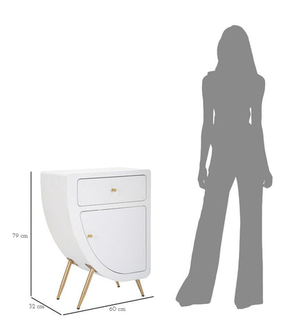 Nachttisch Hoch Venus Design Retro cm 60x32x79