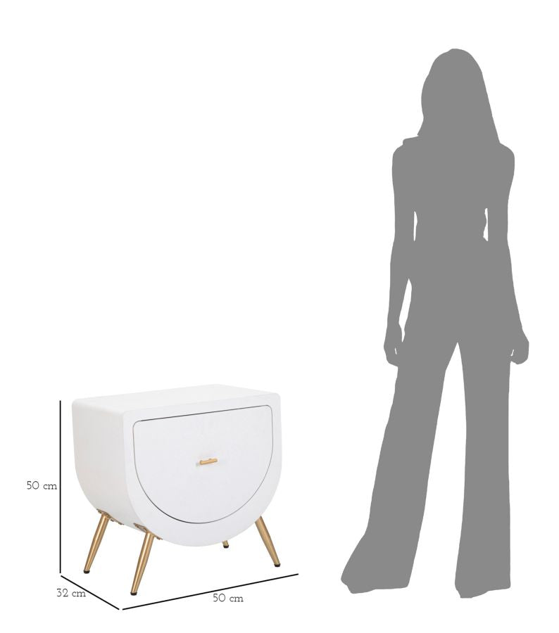 Nachttisch Venus Elegant 50x32x50 cm