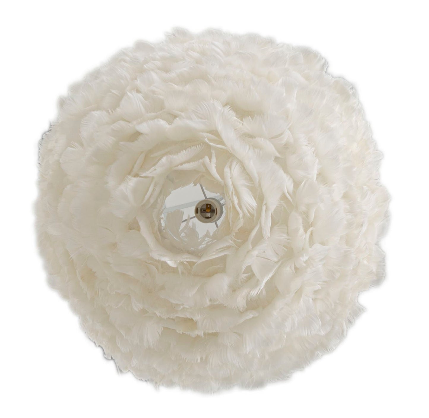 Elegante Feder-Kronleuchter Ø 60 cm – Höhe verstellbar bis 110 cm