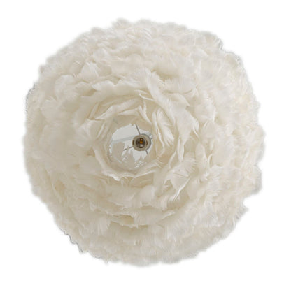 Elegante Feder-Kronleuchter Ø 60 cm – Höhe verstellbar bis 110 cm