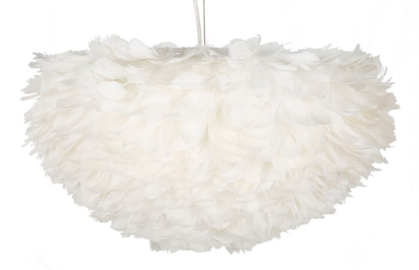 Elegante Feder-Kronleuchter Ø 60 cm – Höhe verstellbar bis 110 cm