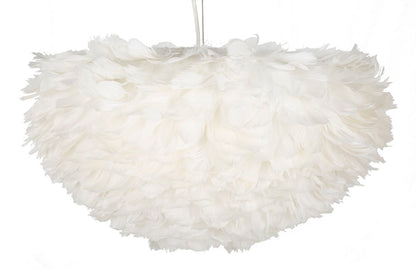 Elegante Feder-Kronleuchter Ø 60 cm – Höhe verstellbar bis 110 cm