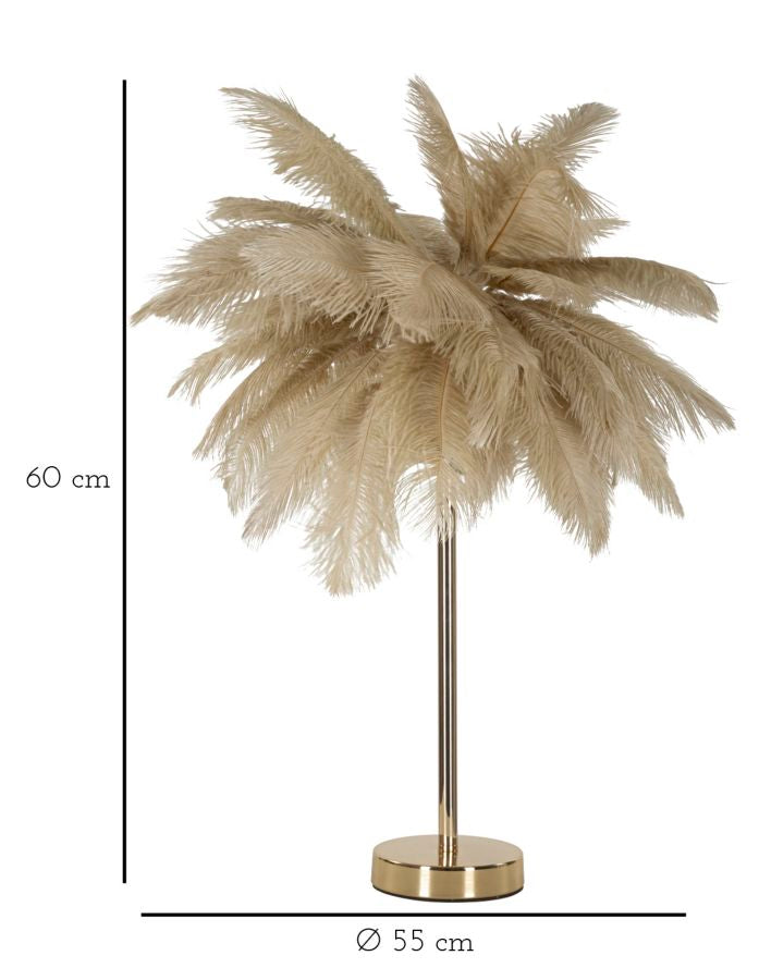 Tischleuchte Eleganza Palm Camel ø 55x60 cm