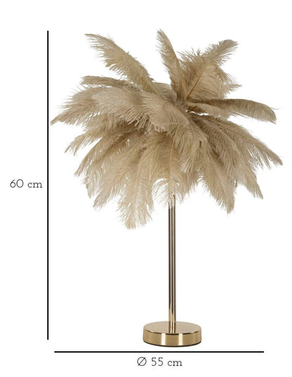 Tischleuchte Eleganza Palm Camel ø 55x60 cm
