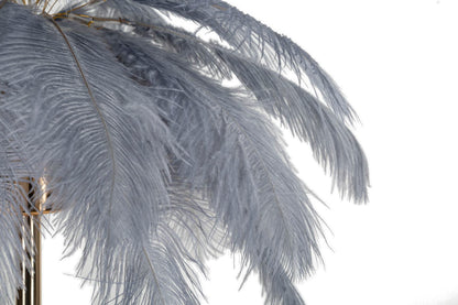 Elegante Tischleuchte Palm Grau 55x60 cm