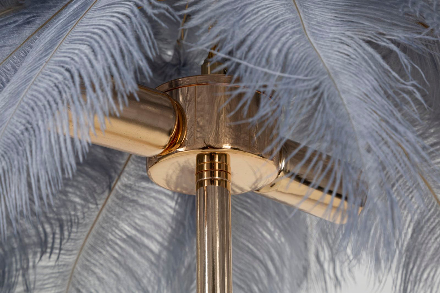 Elegante Tischleuchte Palm Grau 55x60 cm