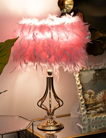 Tischleuchte Tarty Rosa Geometrisches Design Ø 25x54 cm