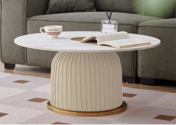 Tavolino Da Caffe' Nova Cm Ø 80X39,5 Elegante E Moderno