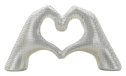 Scultura Lover Silver Cm 25X7,5X13,5 Elegante Decorazione