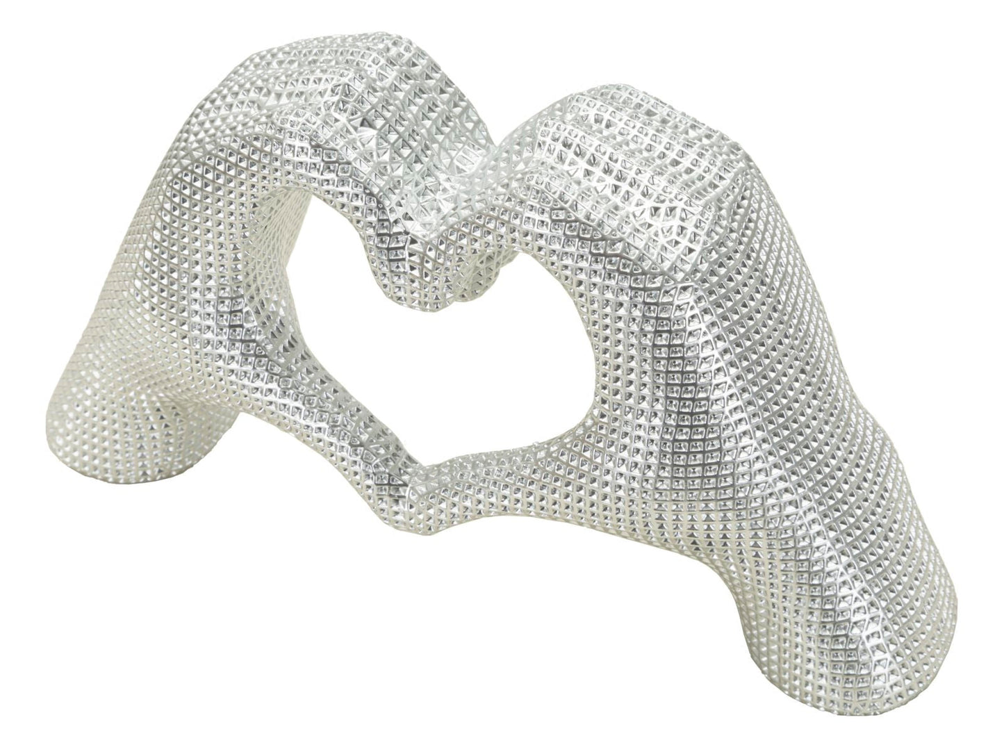 Scultura Lover Silver Cm 25X7,5X13,5 Elegante Decorazione