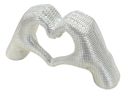 Scultura Lover Silver Cm 25X7,5X13,5 Elegante Decorazione