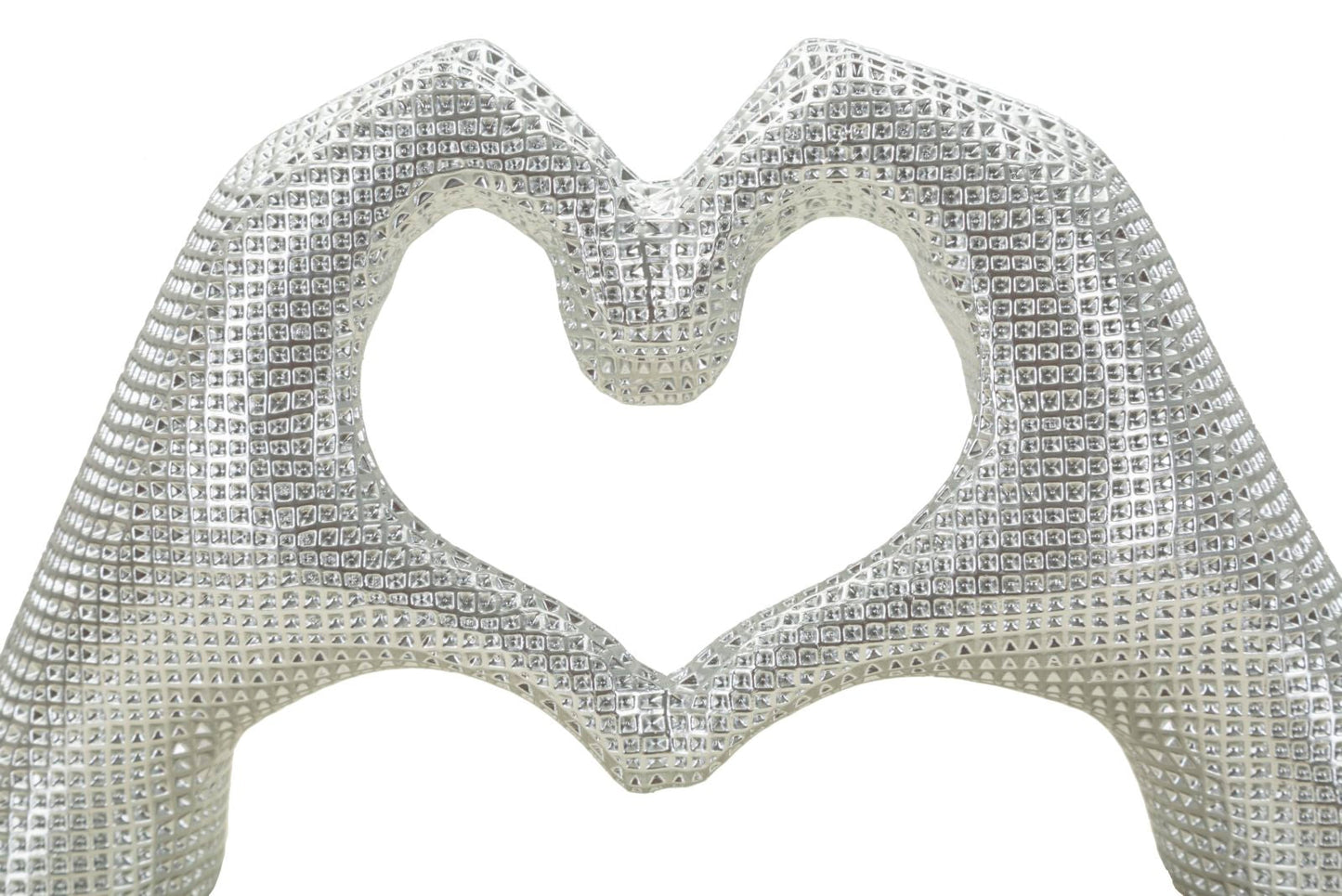 Scultura Lover Silver Cm 25X7,5X13,5 Elegante Decorazione