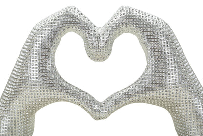 Scultura Lover Silver Cm 25X7,5X13,5 Elegante Decorazione