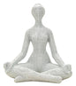 Yoga Lady Silver 20.5x15.5x23 cm Elegant Decoration