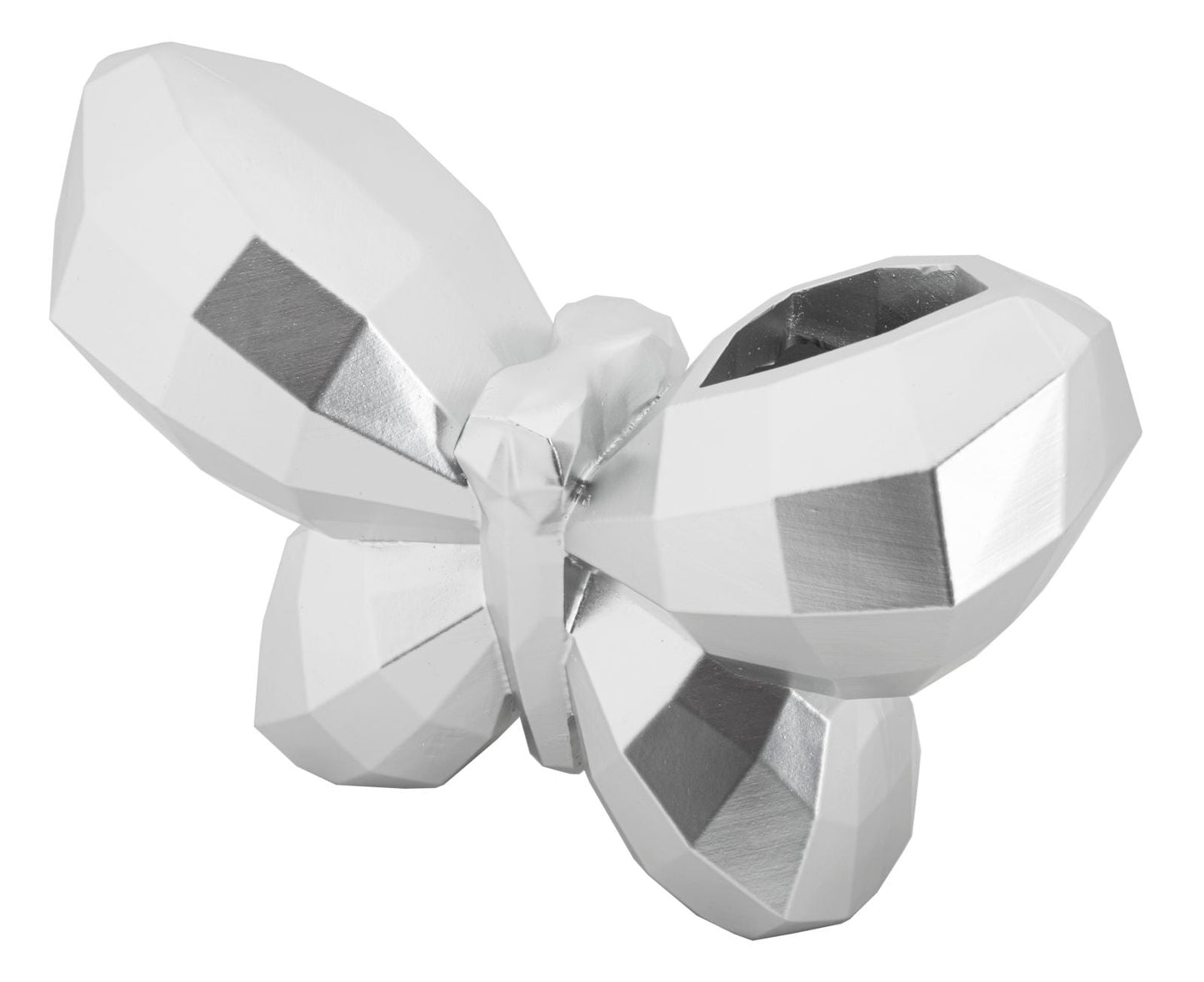 Vaso Butterfly Silver Cm 22,5X8X15 Design Elegante Unico
