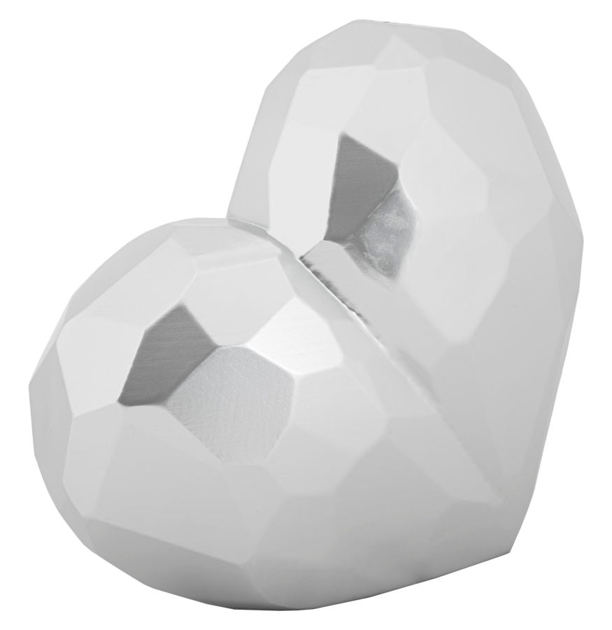 Vaso Heart Silver Cm 19X9X18 Elegante e Moderno