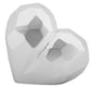 Heart Silver Vase Cm 19X9X18 Elegant and Modern