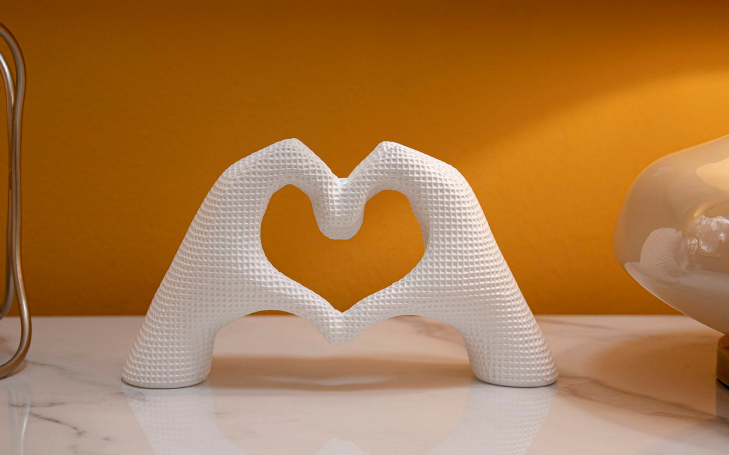 Scultura Lover White Cm 25X7,5X13,5 Per Decorare Con Amore