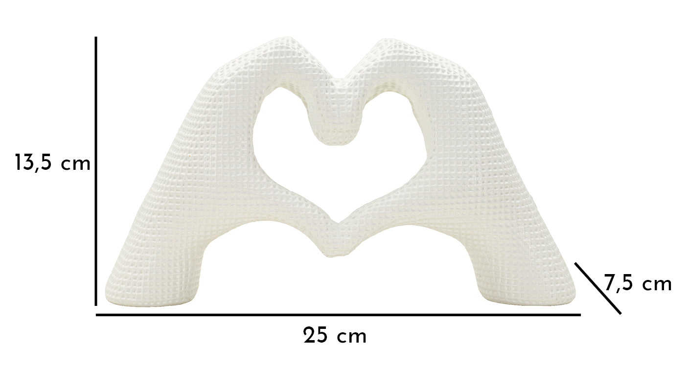 Scultura Lover White Cm 25X7,5X13,5 Per Decorare Con Amore