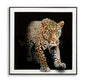 Lacquered Canvas Painting Jaguar W/Frame Cm 82X4X82