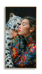 Lacquered Canvas Painting Moira C/Frame -A- 52X4X102 Cm