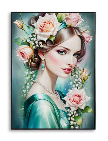Dipinto Su Tela Laccato Fantasy C/Cornice A 72X4X102