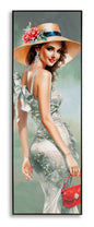 Lacquered Canvas Painting Elegant With Frame 52X4.5X152 cm