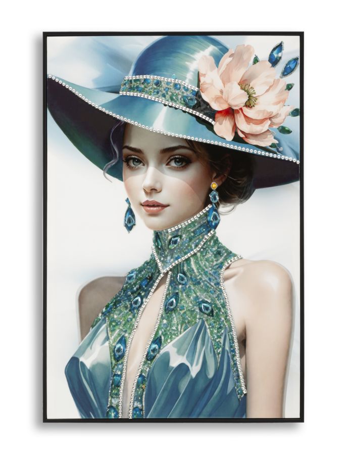 Lackiertes Leinwandbild Pam m/Rahmen -B- 62x4x92 cm Elegant
