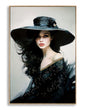 Lacquered Canvas Painting Dori with Frame -A- Eleganza 62x92
