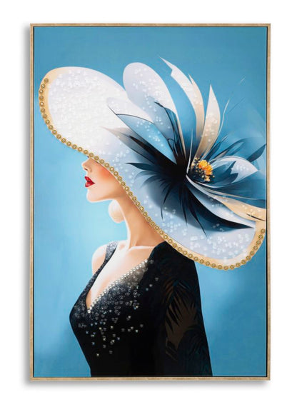 Lackiertes Leinwandbild Dori mit Rahmen -B- Eleganz 62x4x92