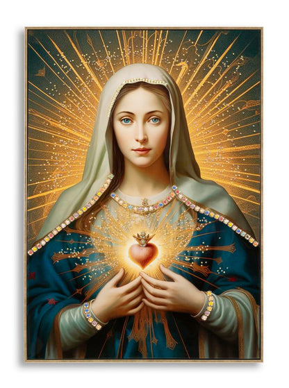 Lackiertes Leinwandbild Madonna -B- mit Rahmen 72X4X102