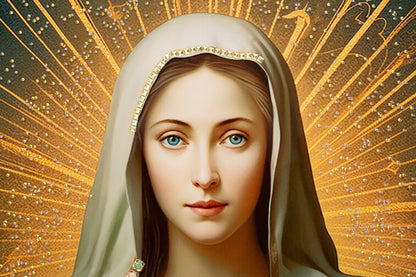 Lackiertes Leinwandbild Madonna -B- mit Rahmen 72X4X102