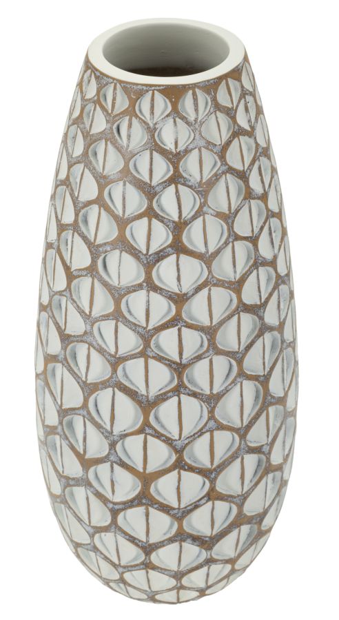 Vaso Resina Tibet Cm Ø 20X45,5 Design Moderno Elegante