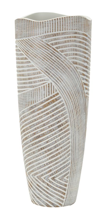 Blumentopf Woody aus Kunstharz, Ø 18x45 cm, für eine elegante Einrichtung