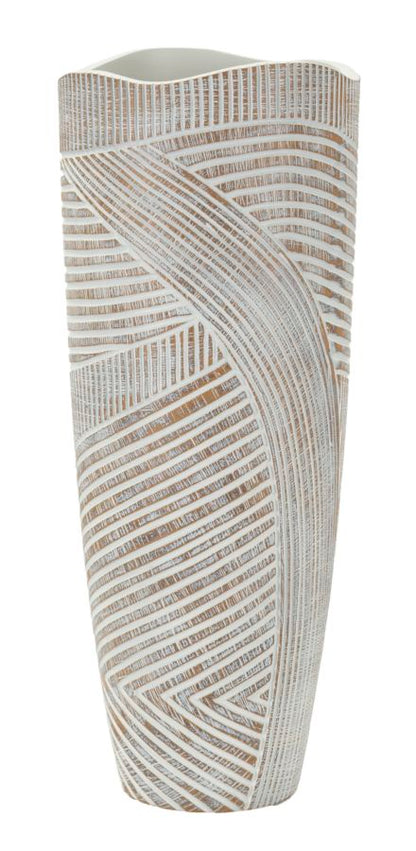 Blumentopf Woody aus Kunstharz, Ø 18x45 cm, für eine elegante Einrichtung